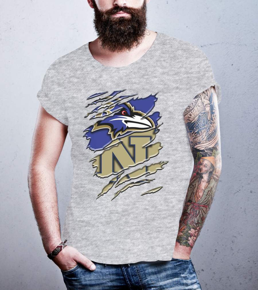 Baltimore Ravens Navy Midshipmen Rah 103 T-Shirt
