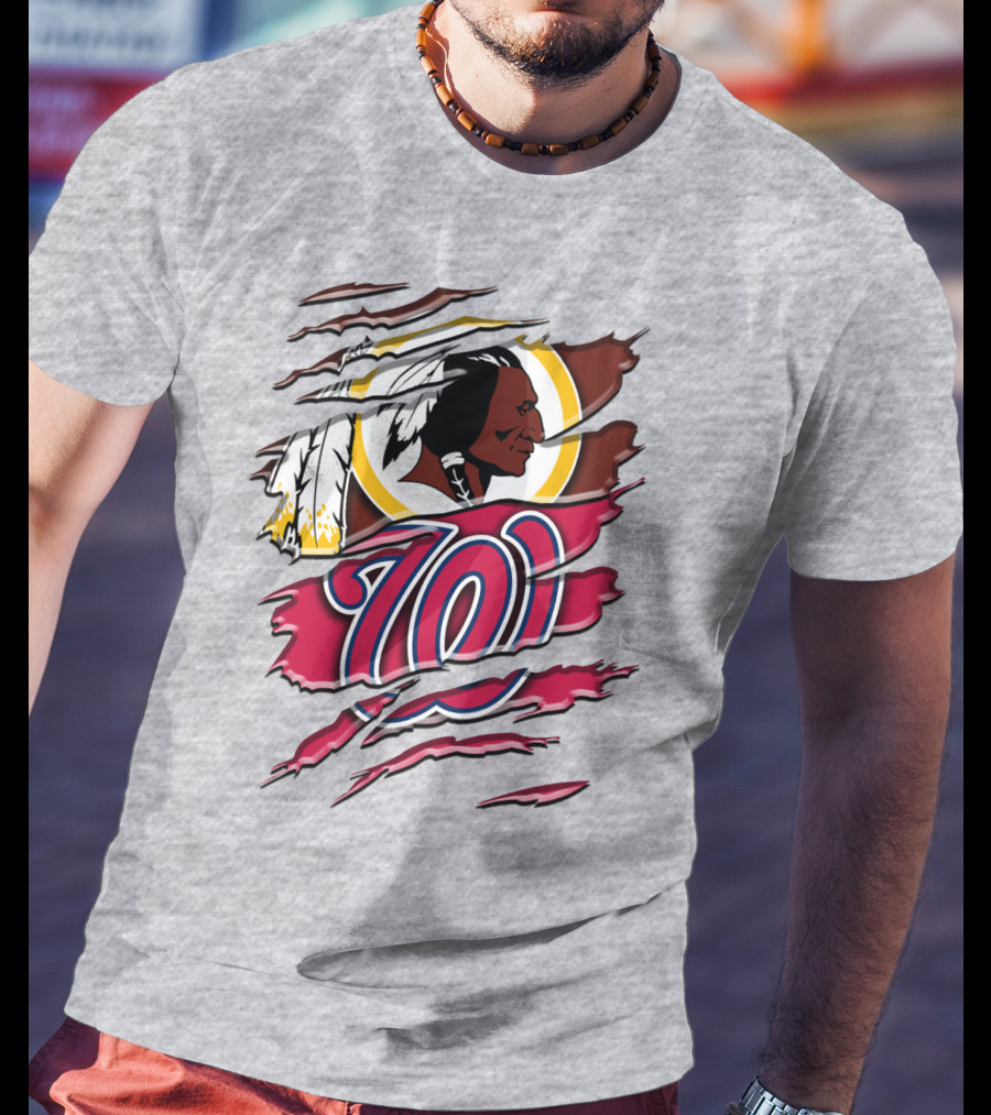 Washington Football Team And Nationals Logo Mashup Rah 105 T-Shirt