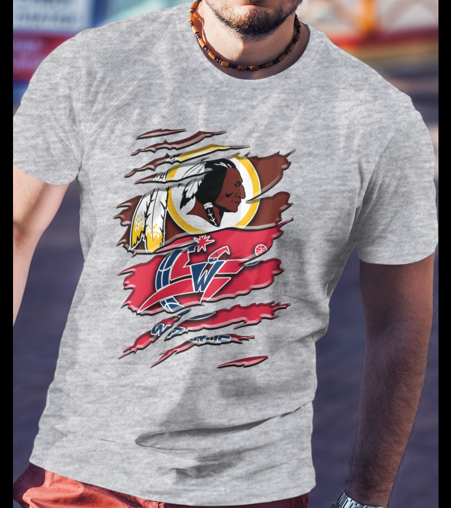 Washington Wizards Redskins Logo Mashup T-Shirt