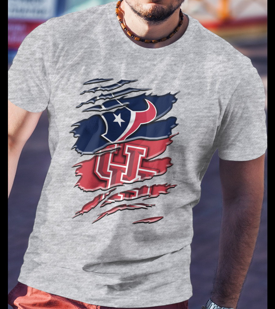 Houston Texans And University Of Houston Cougars Rah 117 T-Shirt