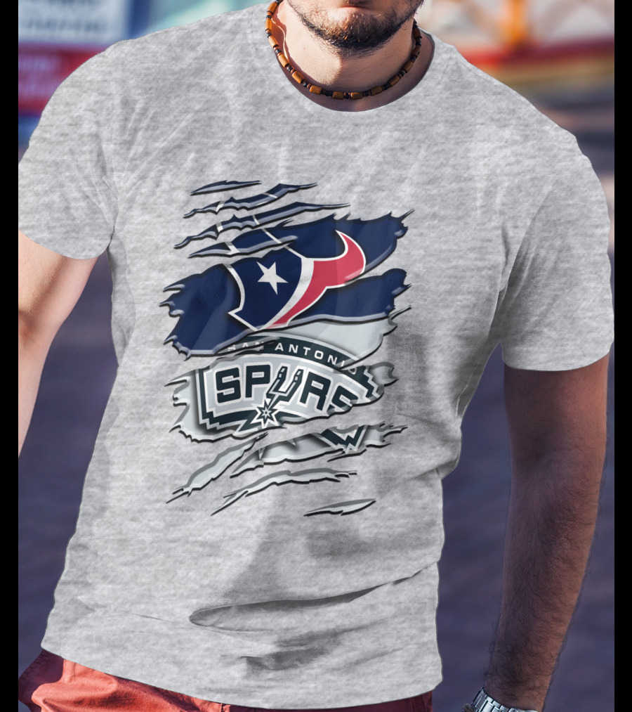 San Antonio Spurs Houston Texans Rah T-Shirt