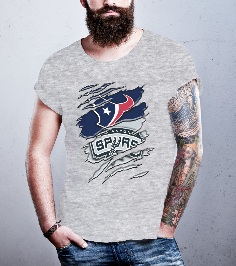 San Antonio Spurs Houston Texans Rah T-Shirt