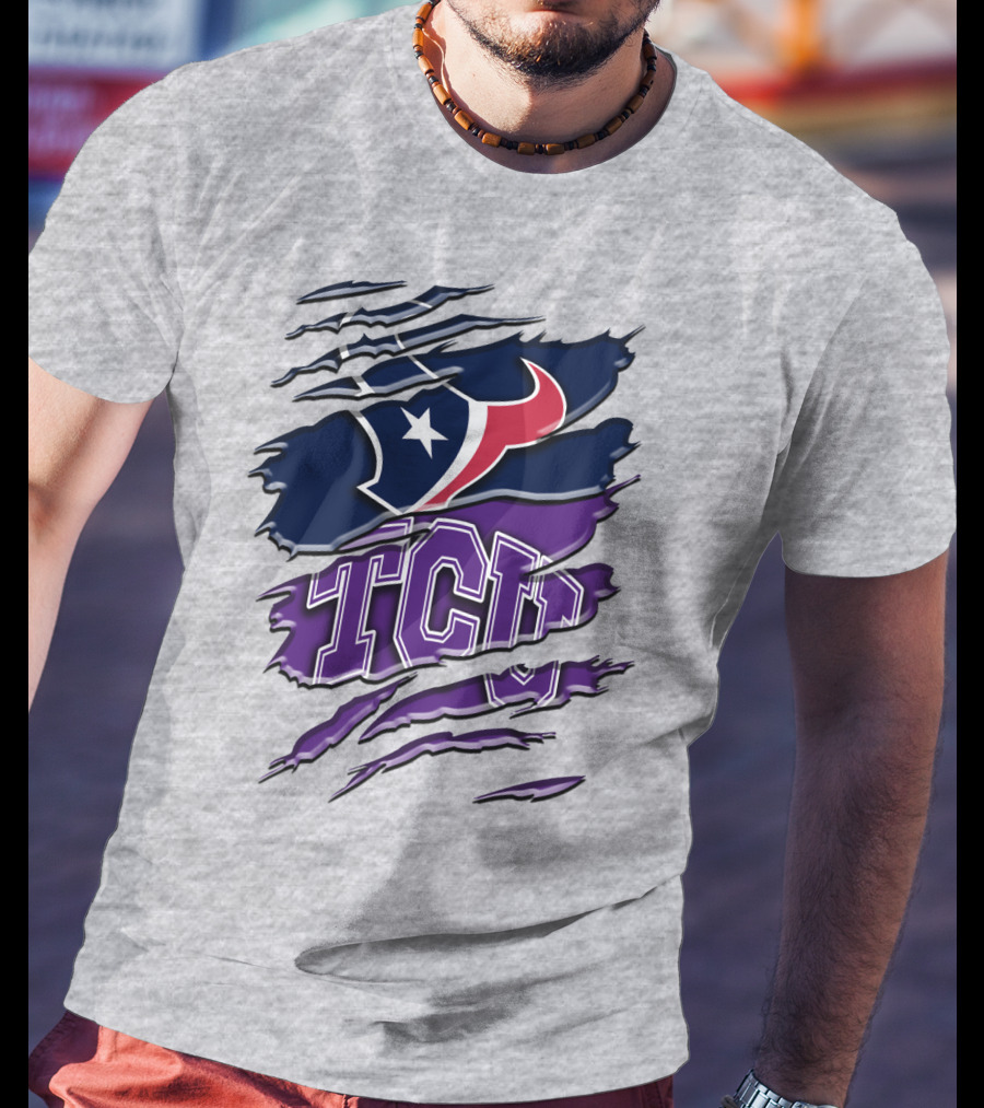 Houston Texans Tcu Horned Frogs Rah 121 T-Shirt