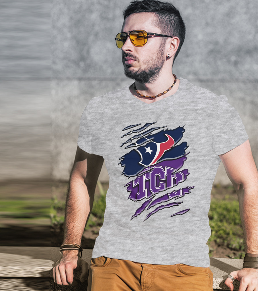 Houston Texans Tcu Horned Frogs Rah 121 T-Shirt