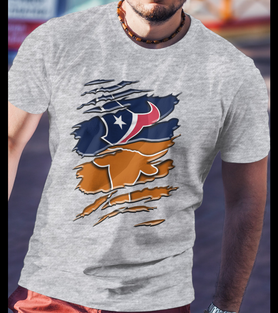 Houston Texans Longhorns Rah 123 T-Shirt