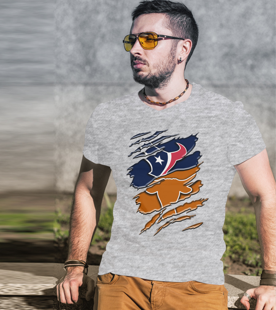 Houston Texans Longhorns Rah 123 T-Shirt