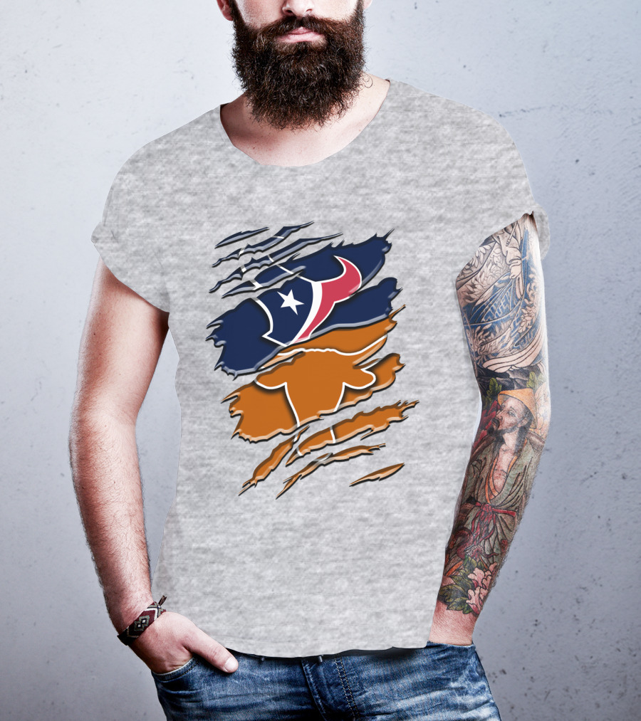 Houston Texans Longhorns Rah 123 T-Shirt