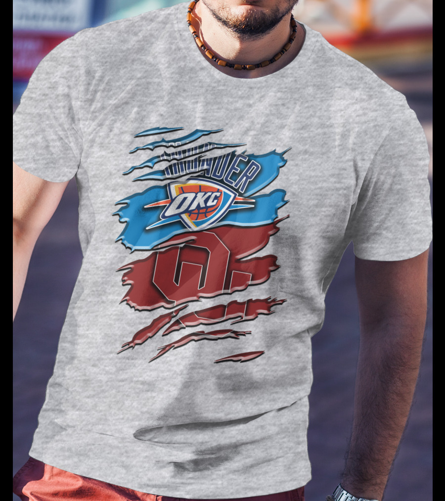 Okc Thunder Ou Logo Rah 126 T-Shirt