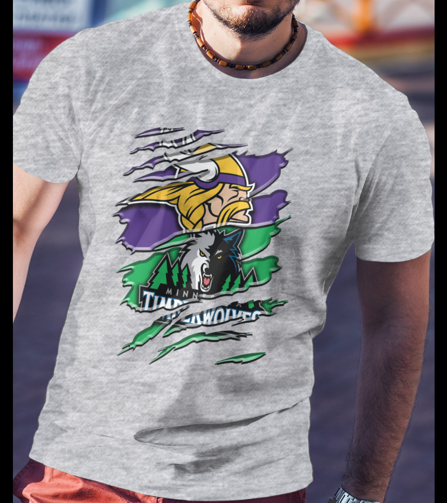 Minnesota Vikings Timberwolves Rah 134 Collaboration T-Shirt