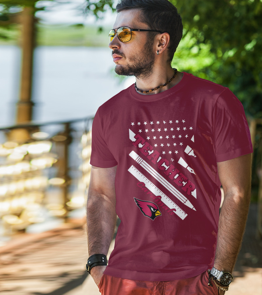 Arizona Cardinals Teacher Stars And Tools T-Shirt