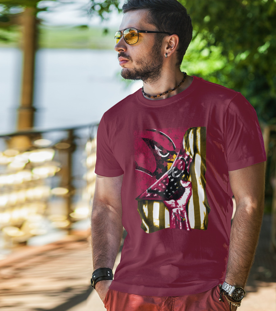 Arizona Cardinals Bold Patriotic Flag T-Shirt
