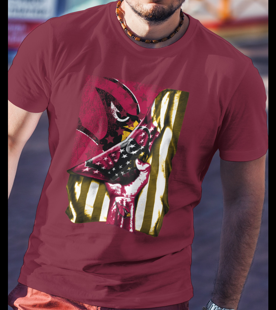 Arizona Cardinals Bold Patriotic Flag T-Shirt