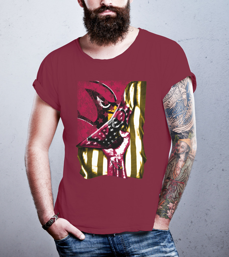 Arizona Cardinals Bold Patriotic Flag T-Shirt