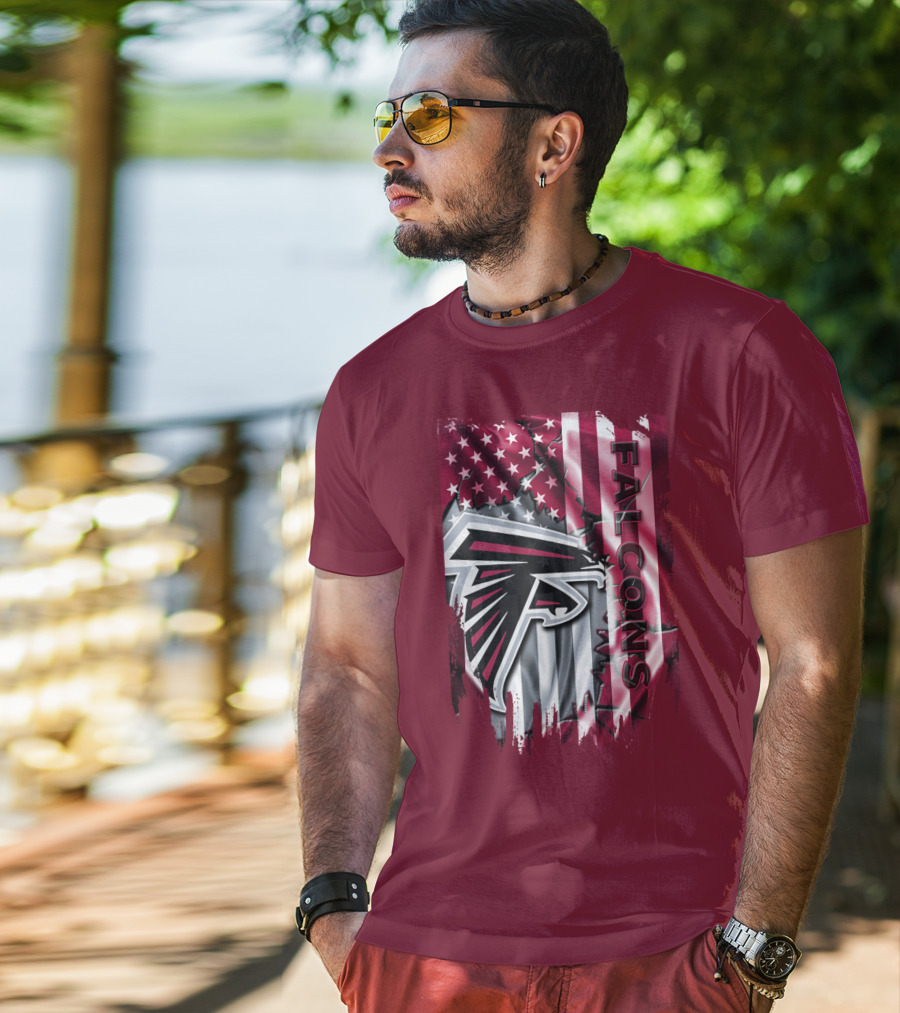 Falcons American Flag Atlanta Falcons T-Shirt