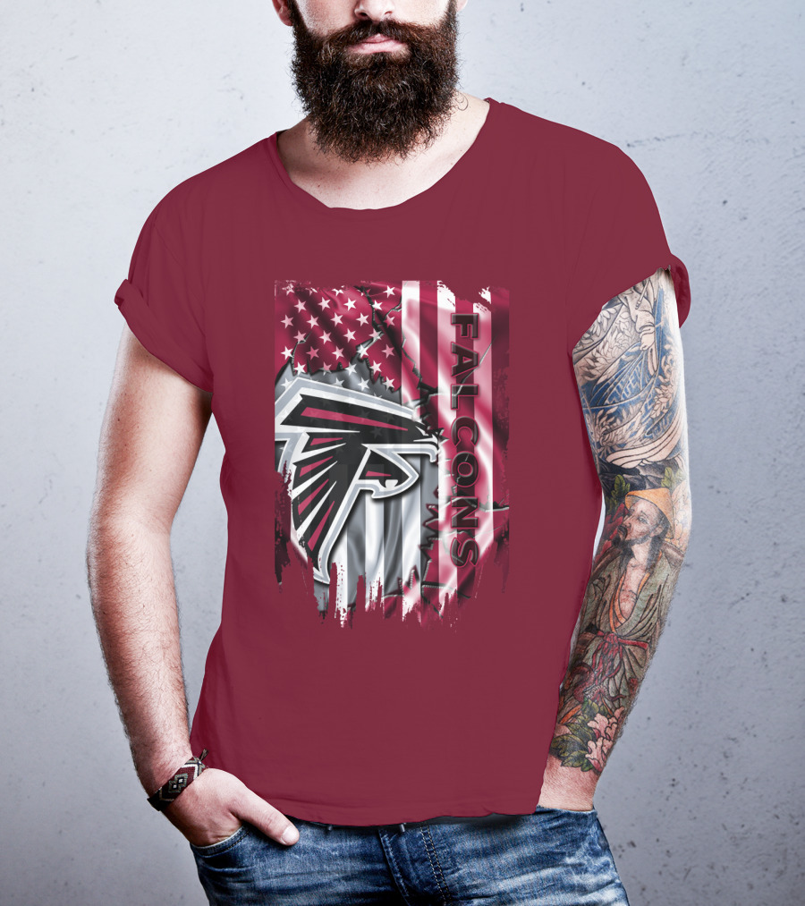 Falcons American Flag Atlanta Falcons T-Shirt