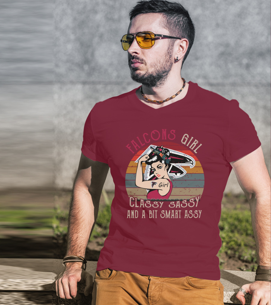 Falcons Girl Classy Sassy And A Bit Smart Assy T-Shirt