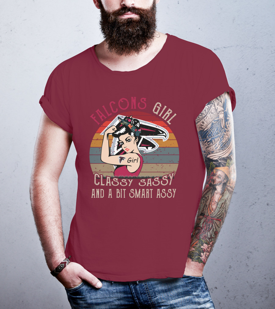 Falcons Girl Classy Sassy And A Bit Smart Assy T-Shirt