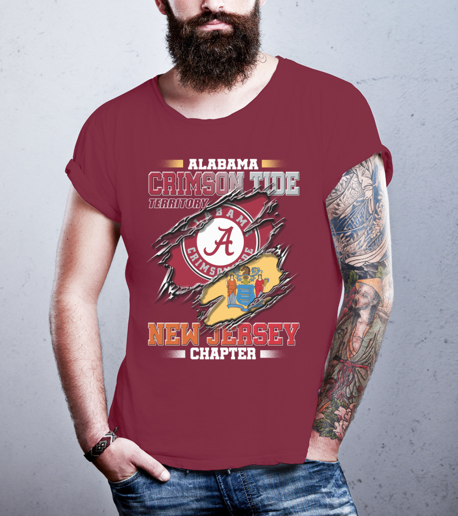 Alabama Crimson Tide Territory New Jersey Chapter T-Shirt