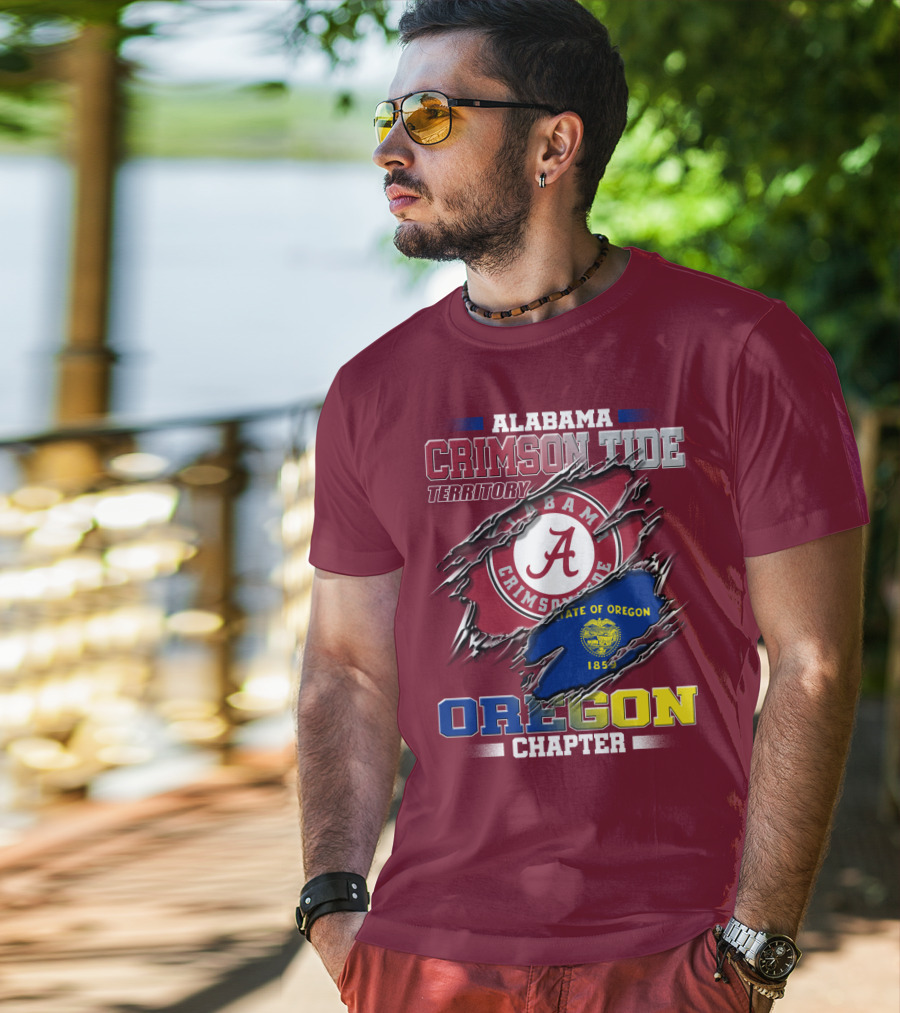 Alabama Crimson Tide Territory Oregon Chapter State Of Oregon 1859 T-Shirt