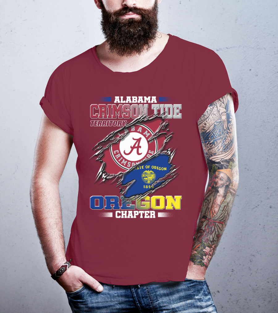 Alabama Crimson Tide Territory Oregon Chapter State Of Oregon 1859 T-Shirt