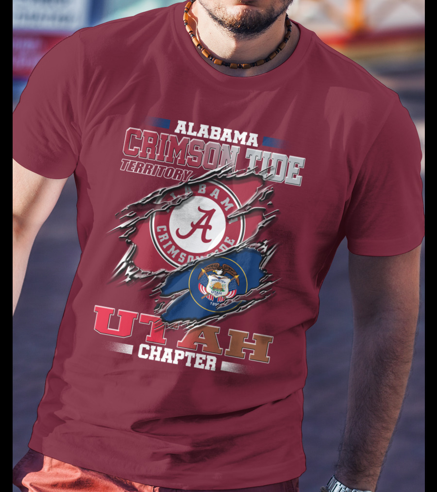 Alabama Crimson Tide Territory Utah Chapter 1896 Seal T-Shirt