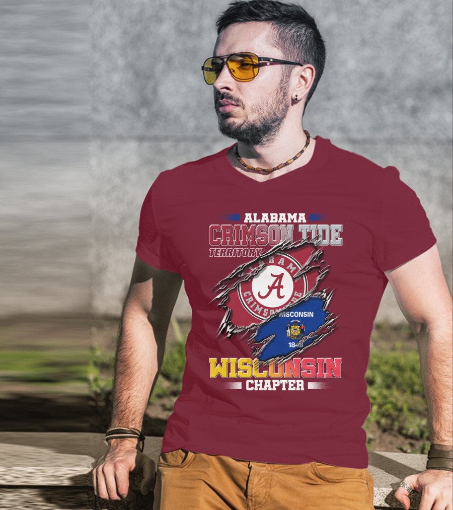 Alabama Crimson Tide Territory Wisconsin Chapter 1848 T-Shirt