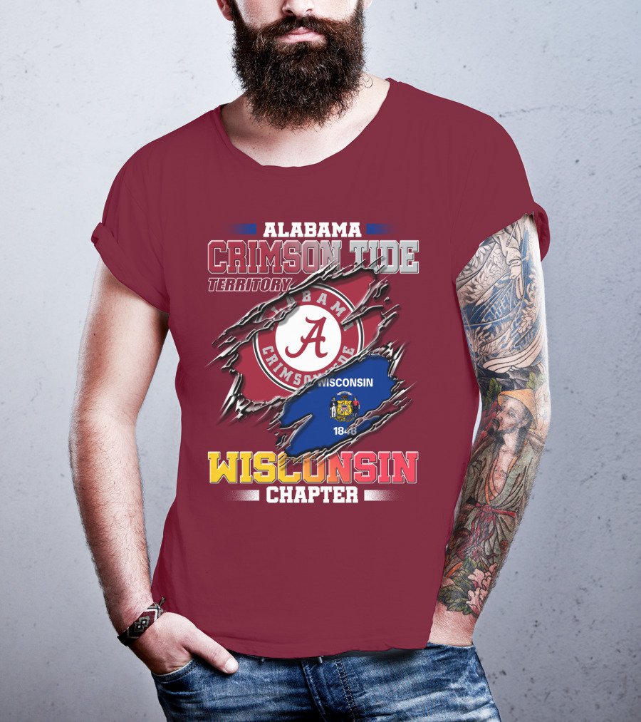 Alabama Crimson Tide Territory Wisconsin Chapter 1848 T-Shirt