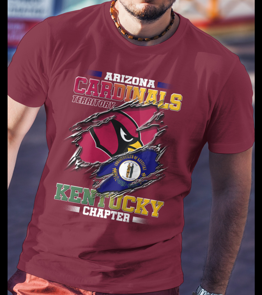 Arizona Cardinals Territory Kentucky Chapter Commonwealth Of Kentucky Flag T-Shirt
