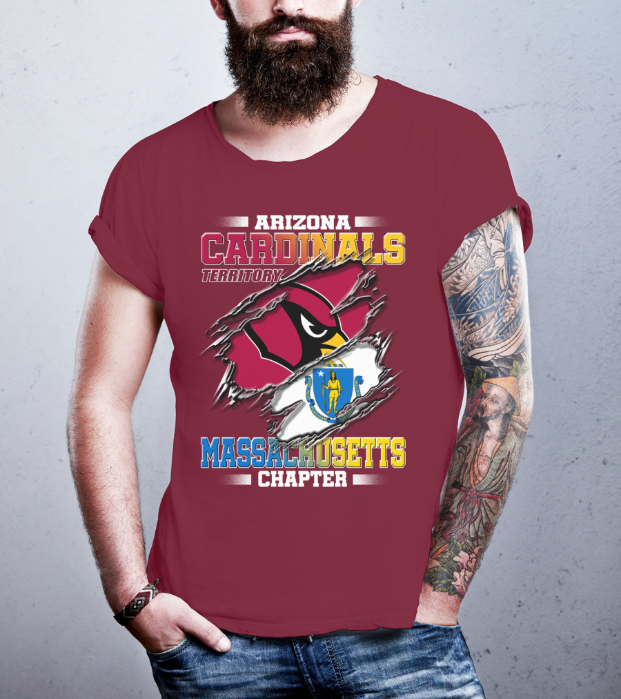 Arizona Cardinals Territory Massachusetts Chapter T-Shirt