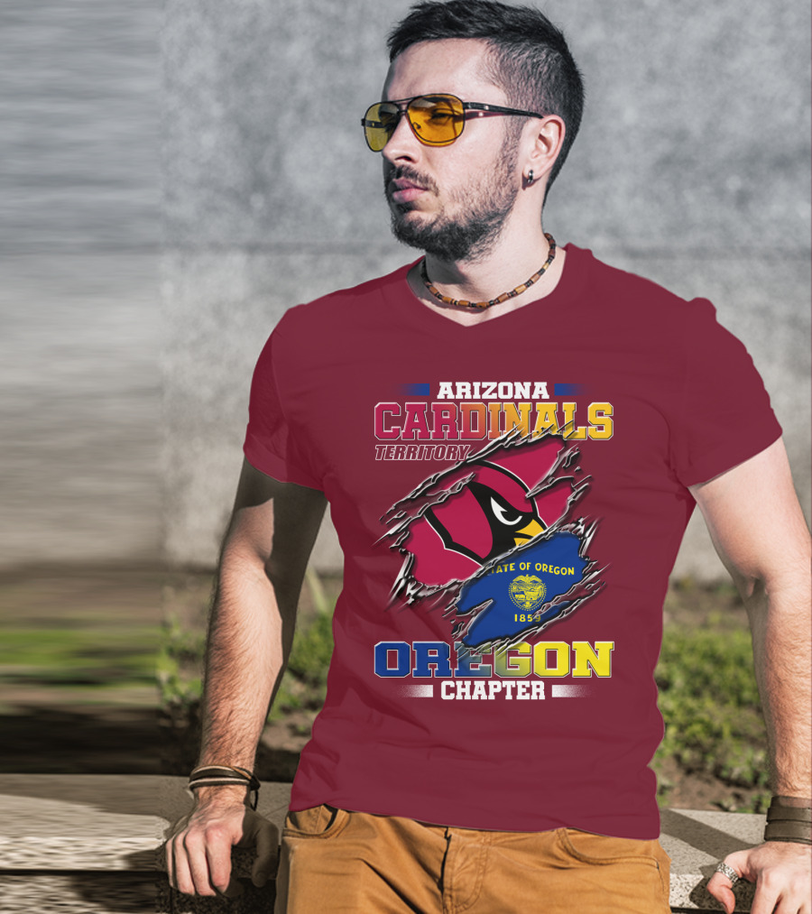 Arizona Cardinals Territory Oregon Chapter State Of Oregon 1859 T-Shirt