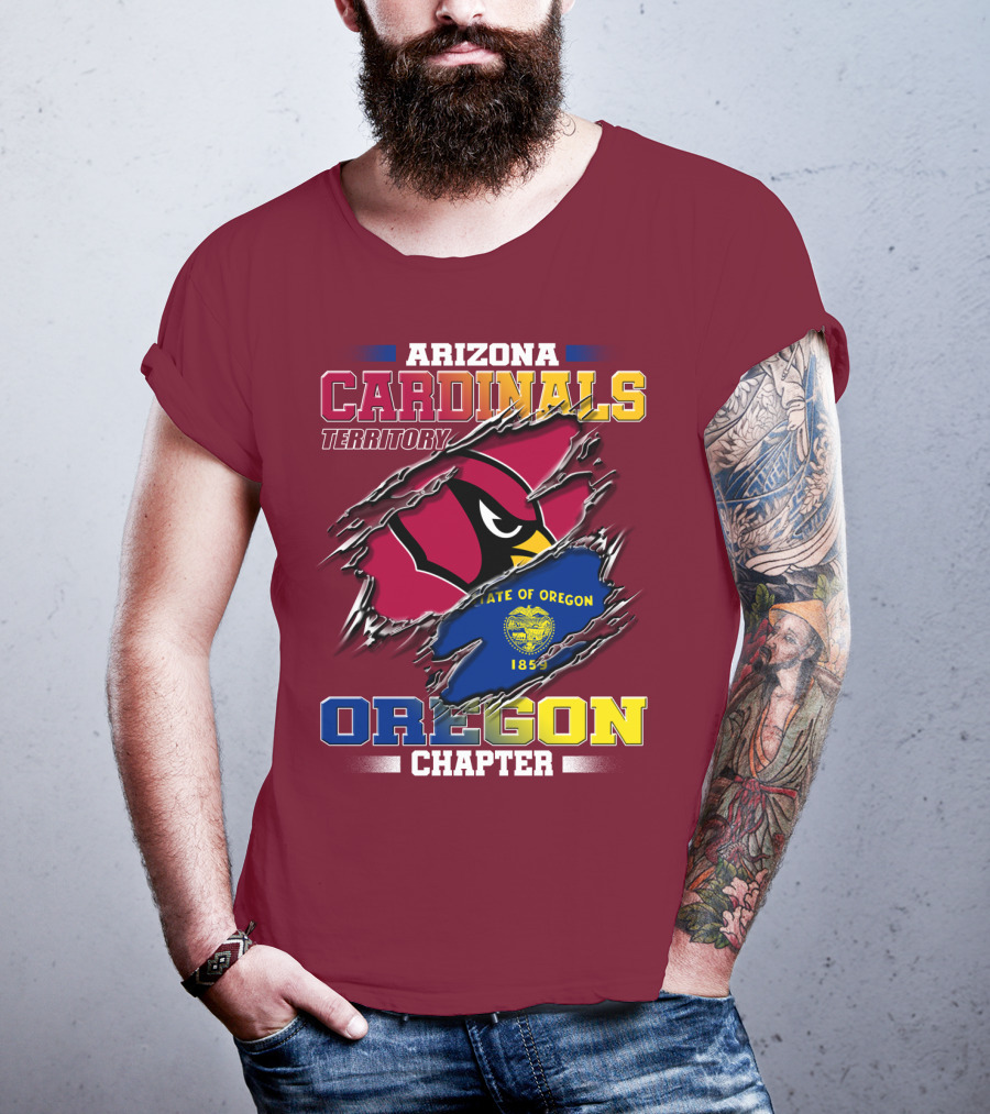 Arizona Cardinals Territory Oregon Chapter State Of Oregon 1859 T-Shirt
