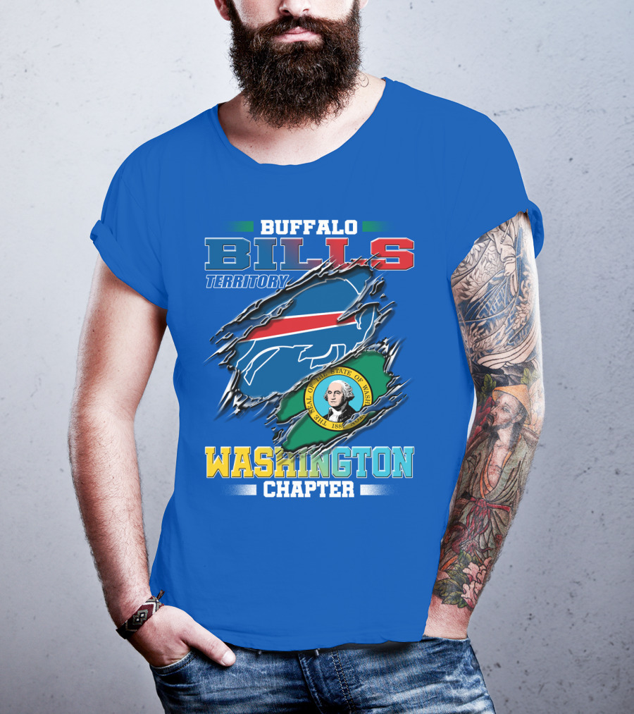 Buffalo Bills Territory Washington Chapter Seal Of The State Of Washington T-Shirt