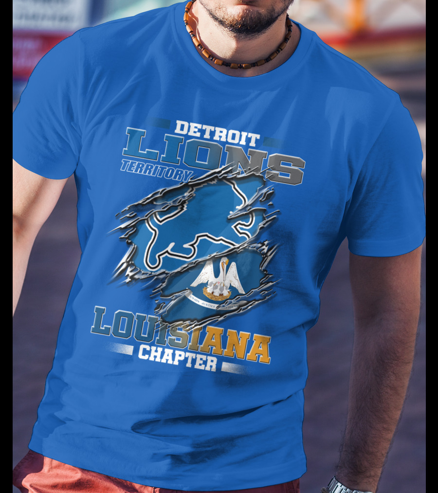 Detroit Lions Territory Louisiana Chapter T-Shirt
