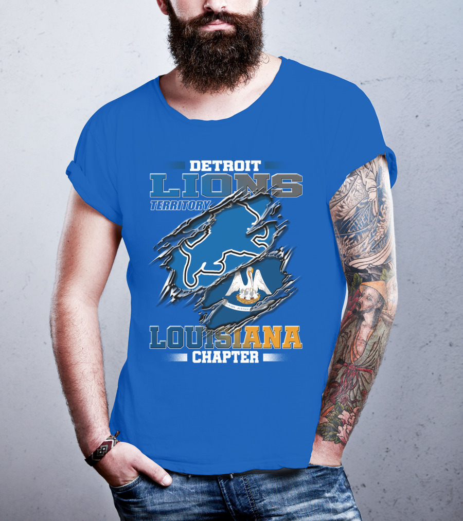 Detroit Lions Territory Louisiana Chapter T-Shirt