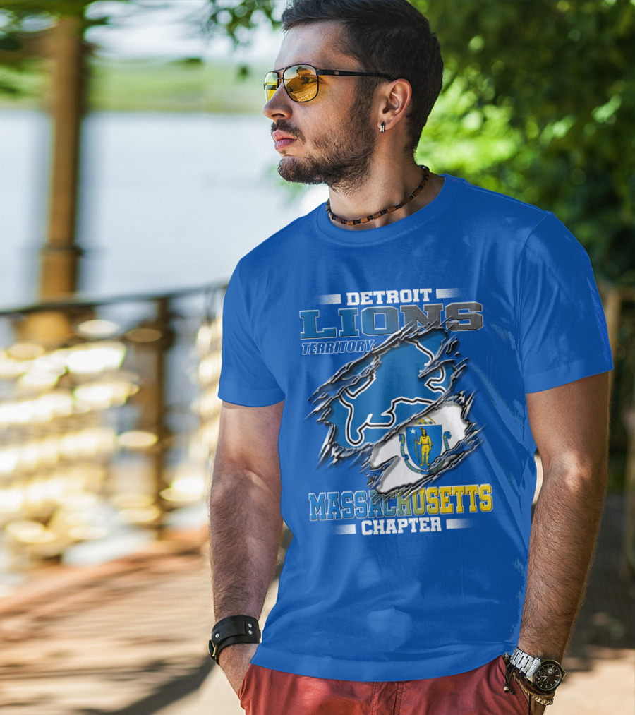 Detroit Lions Territory Massachusetts Chapter T-Shirt