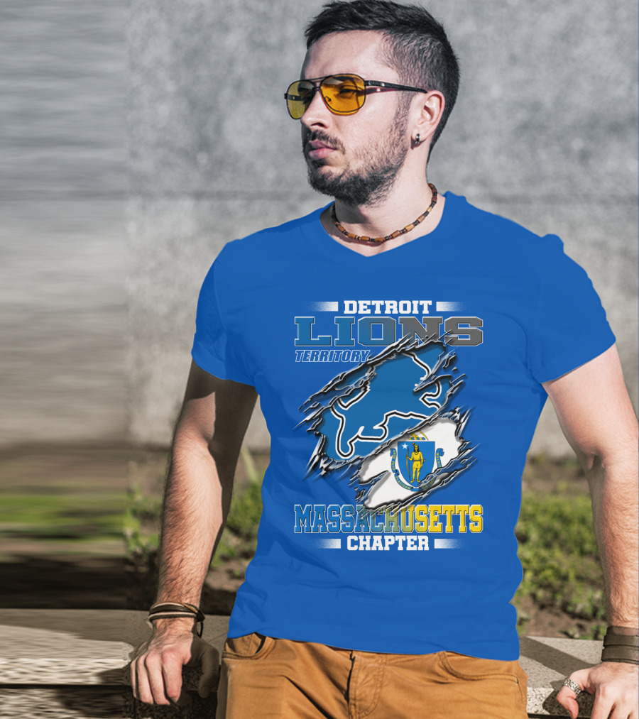 Detroit Lions Territory Massachusetts Chapter T-Shirt