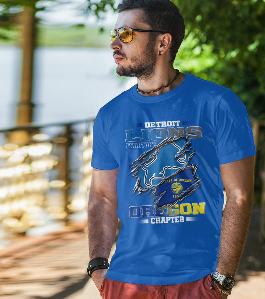 Detroit Lions Territory State Of Oregon 1859 Oregon Chapter T-Shirt
