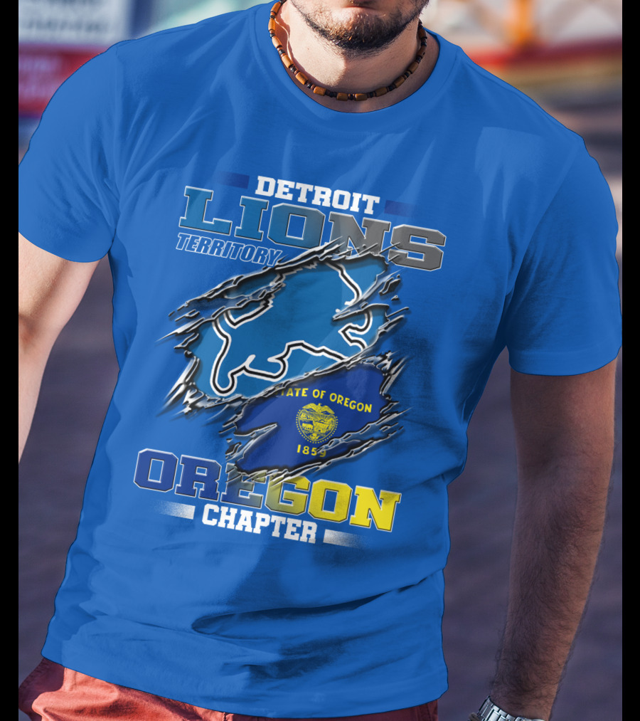 Detroit Lions Territory State Of Oregon 1859 Oregon Chapter T-Shirt