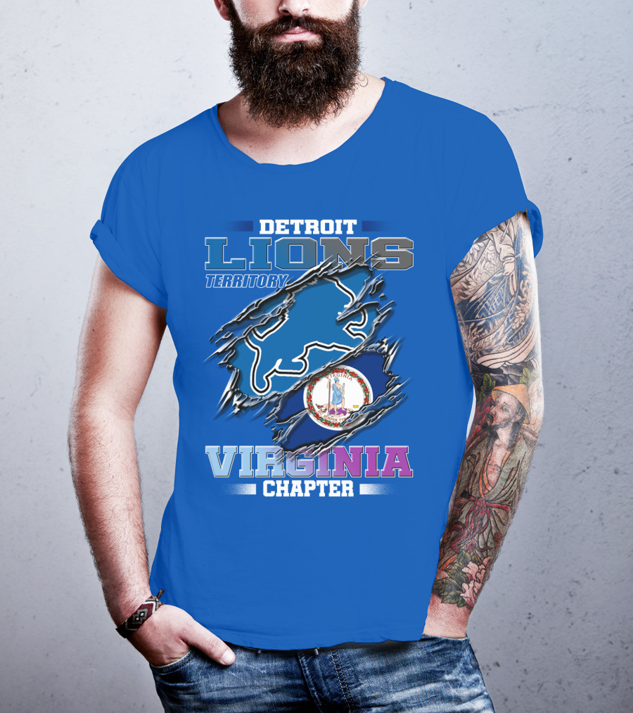 Detroit Lions Territory Virginia Chapter T-Shirt
