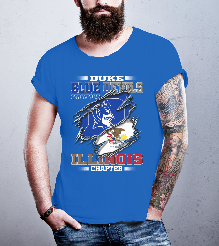 Duke Blue Devils Territory Illinois Chapter T-Shirt
