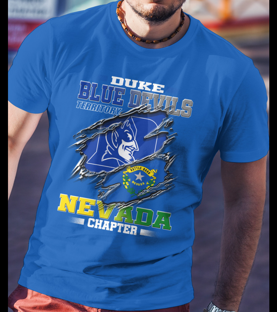 Duke Blue Devils Territory Nevada Chapter Battle Born Nevada T-Shirt
