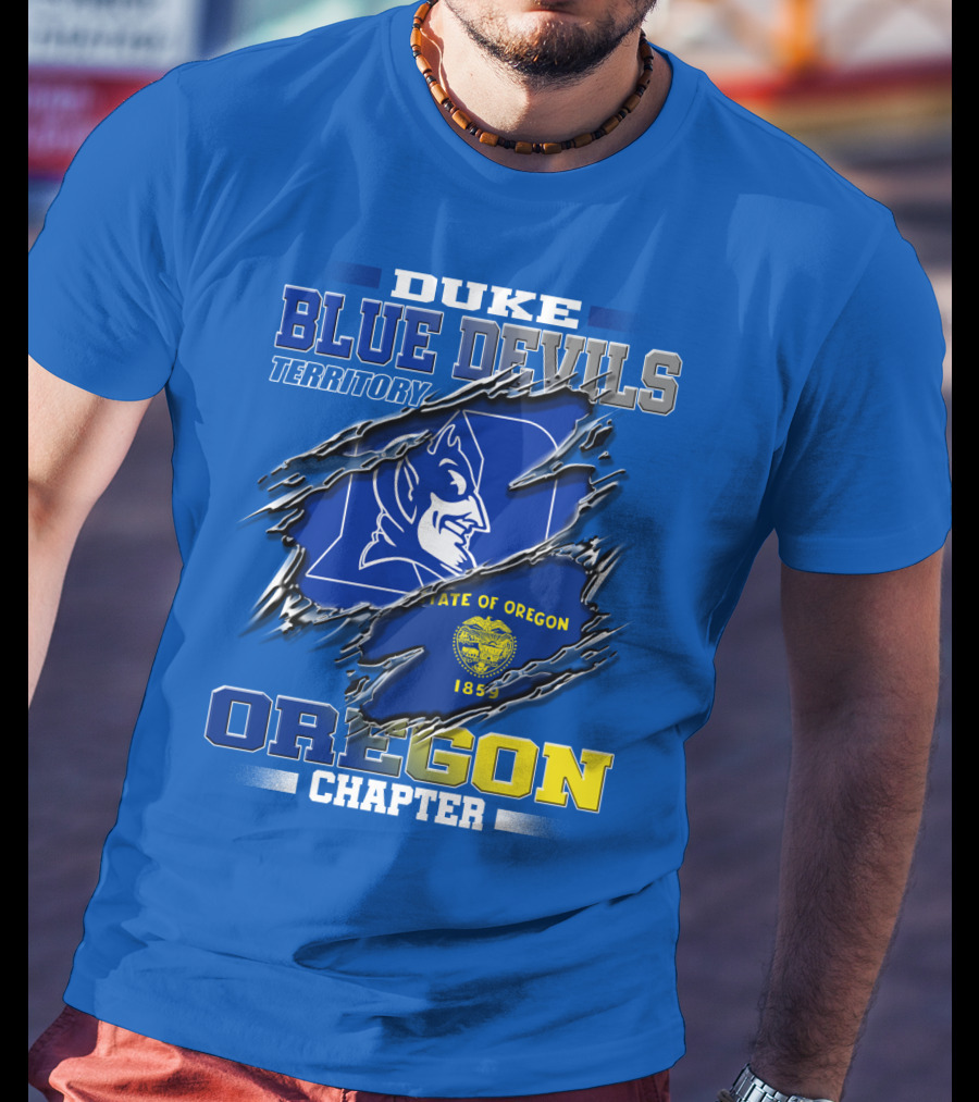 Duke Blue Devils Territory Oregon Chapter State Of Oregon 1859 T-Shirt