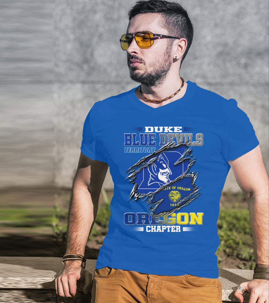 Duke Blue Devils Territory Oregon Chapter State Of Oregon 1859 T-Shirt