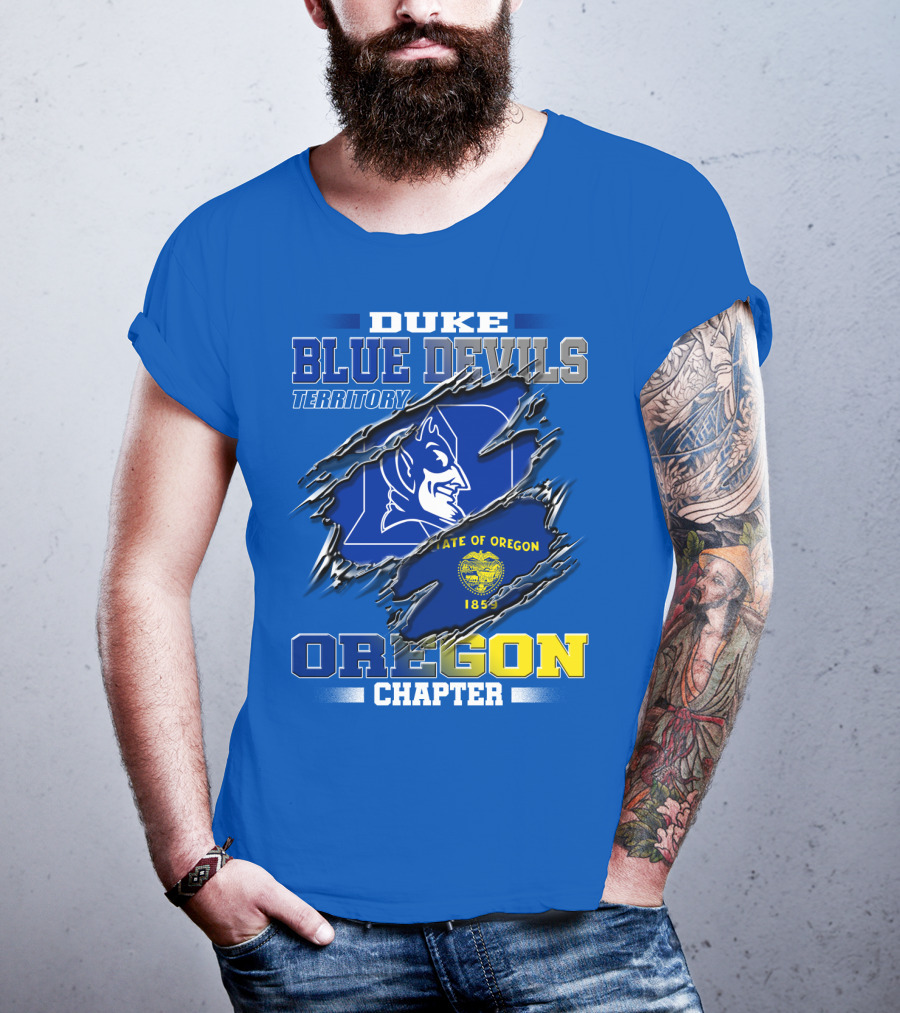 Duke Blue Devils Territory Oregon Chapter State Of Oregon 1859 T-Shirt