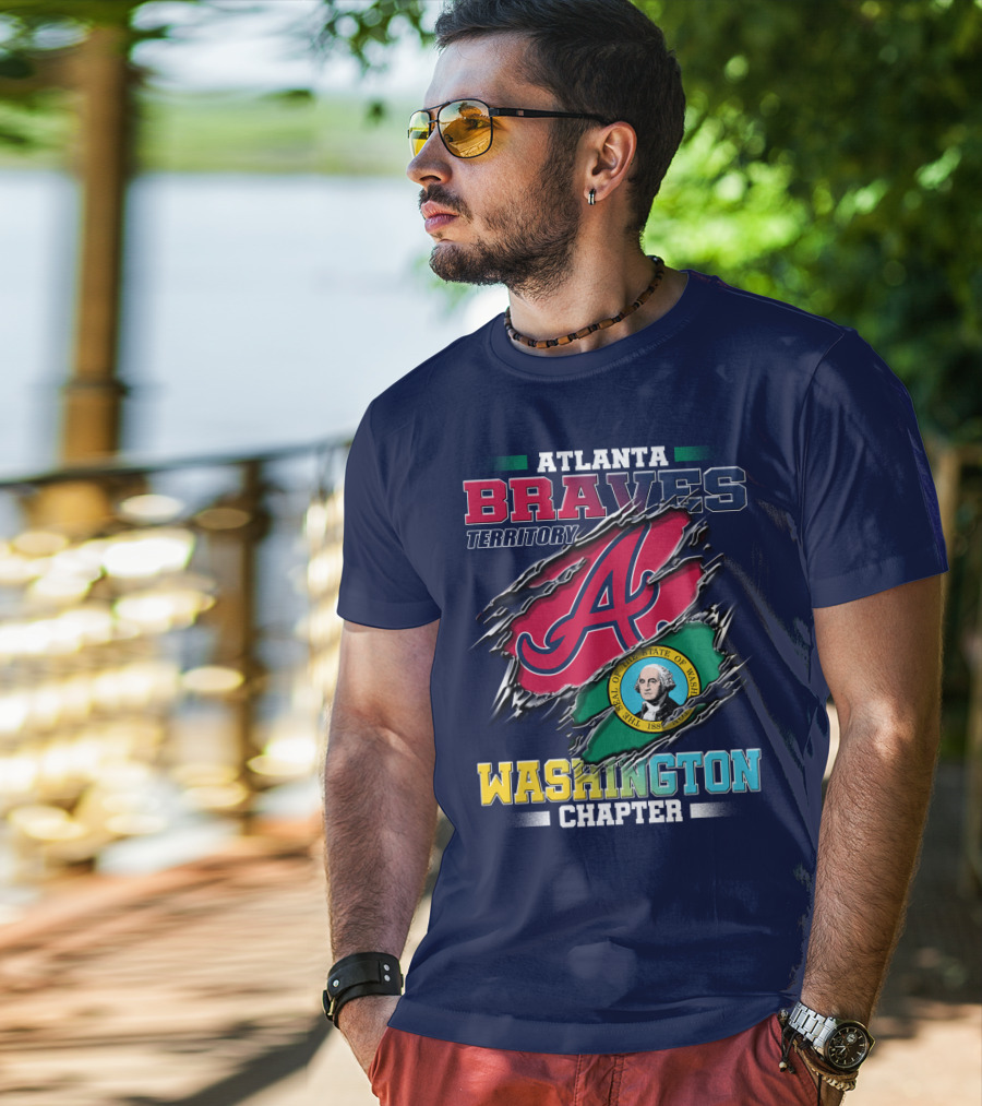 Atlanta Braves Territory Washington Chapter Seal Of The State Of Washington 1889 T-Shirt