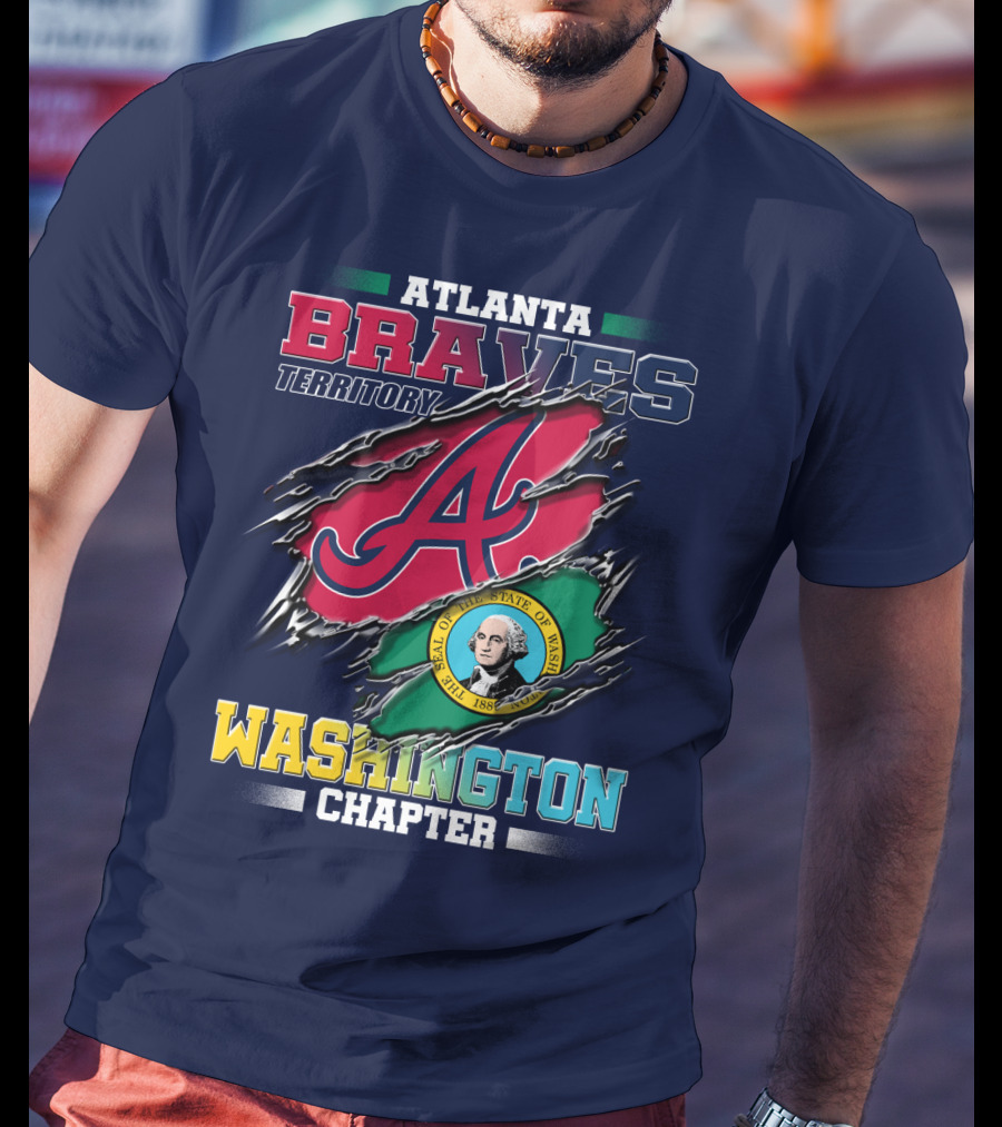 Atlanta Braves Territory Washington Chapter Seal Of The State Of Washington 1889 T-Shirt