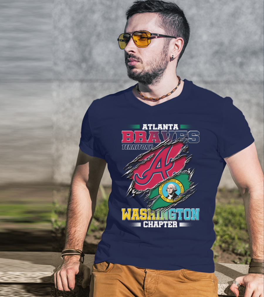 Atlanta Braves Territory Washington Chapter Seal Of The State Of Washington 1889 T-Shirt