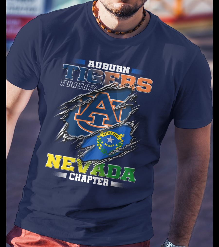 Auburn Tigers Territory Nevada Chapter Battle Born T-Shirt