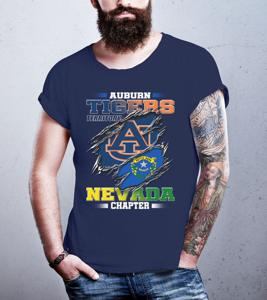 Auburn Tigers Territory Nevada Chapter Battle Born T-Shirt