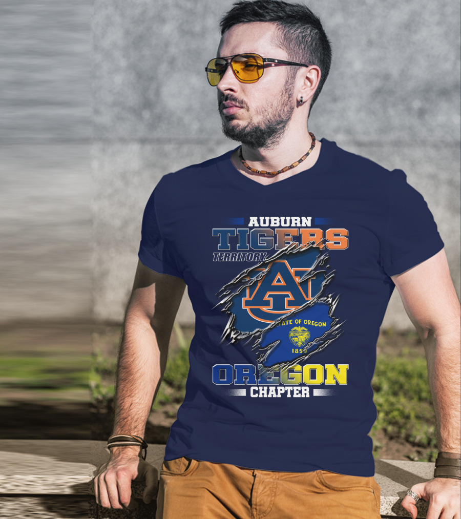 Auburn Tigers Territory Oregon Chapter State Of Oregon Seal T-Shirt